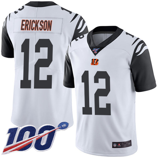 Cincinnati Bengals Limited White Men Alex Erickson Jersey NFL Footballl 12 100th Season Rush Vapor Untouchable